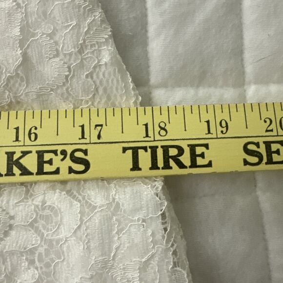 ZACK Dress Womens UK 6 US 2 White Lace Maxi Feminine Romantic Beach Wedding - Picture 11 of 12